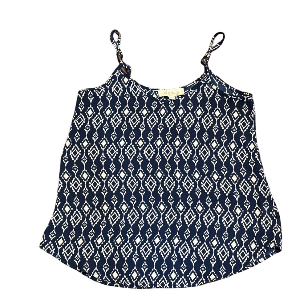 Olive & Oak Navy and White Patterned Camisole Tank Top